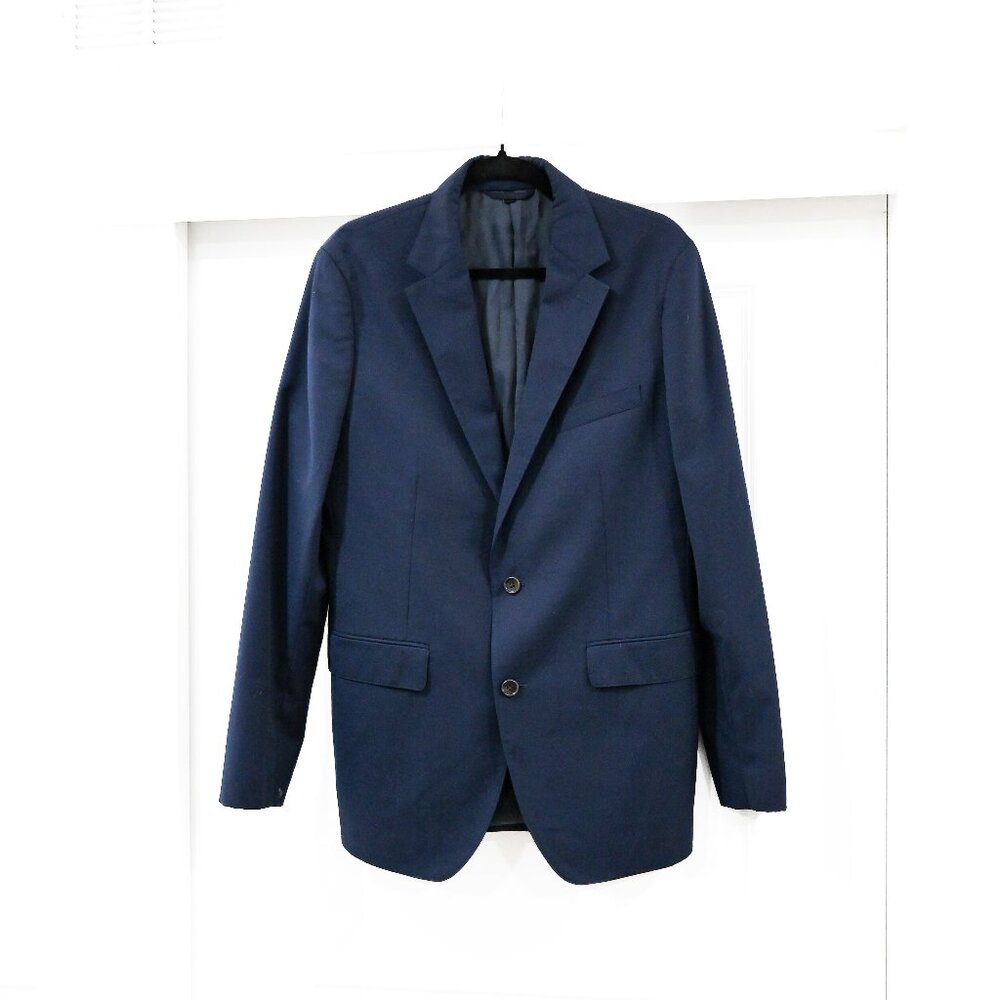 Bonobos Mens Size 40L Dark Blue Navy Wool Jetsetter Blazer Slim Fit